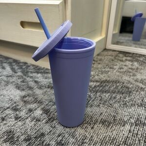 Lilac Purple Tumbler with Straw ✨